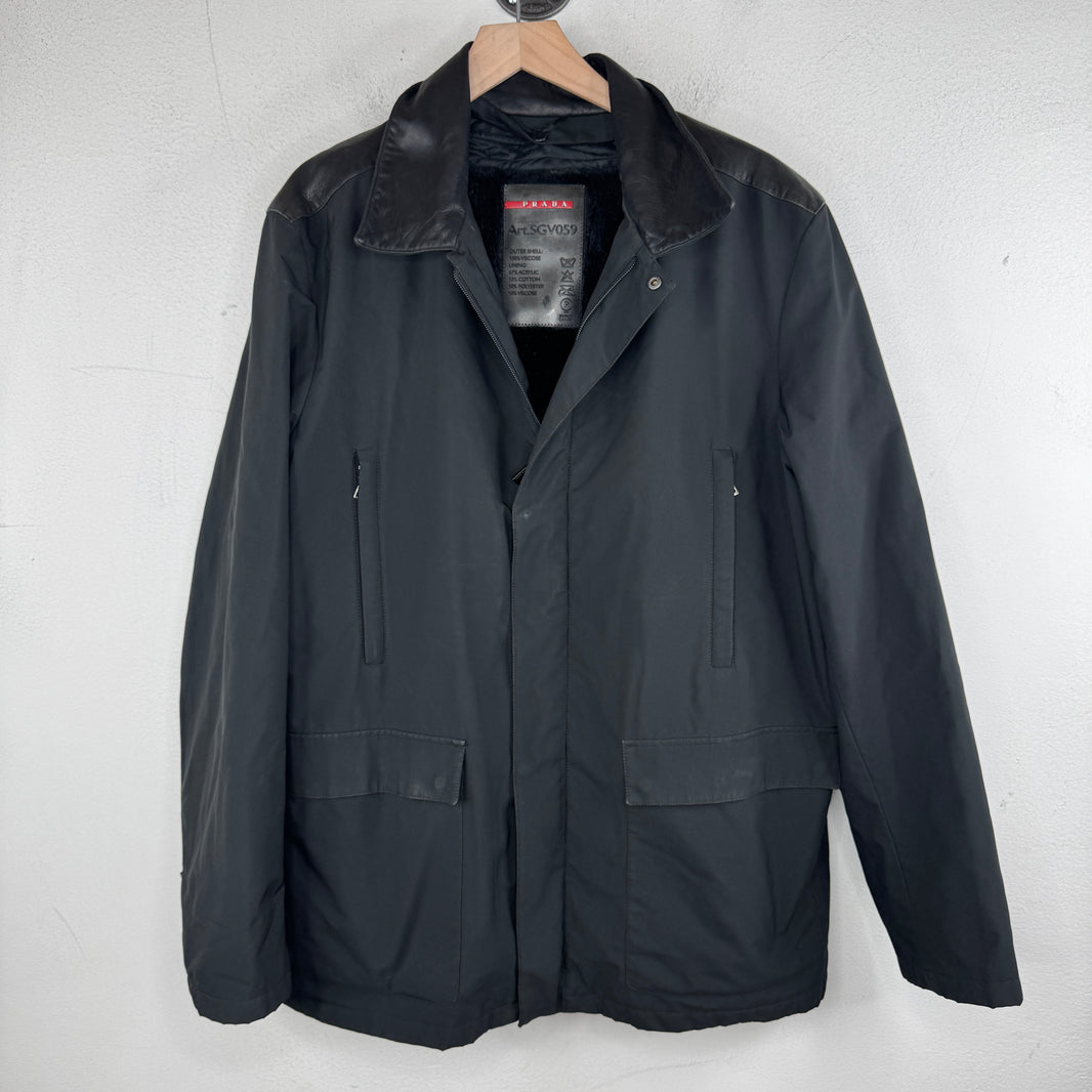 Prada Leather Collar Ski Jacket