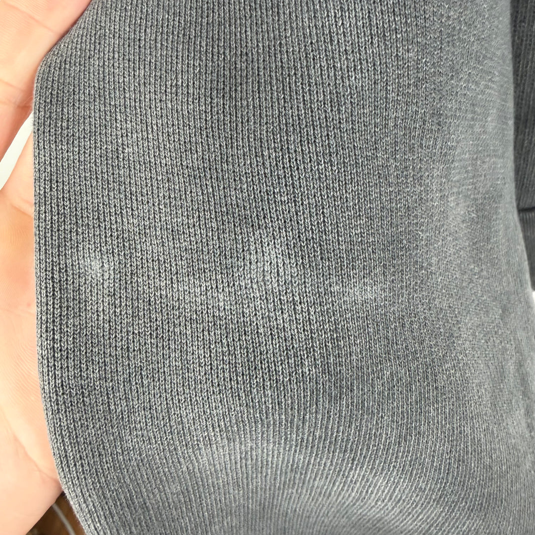 Acne Studios Plain Cropped Charcoal Gray Hoodie