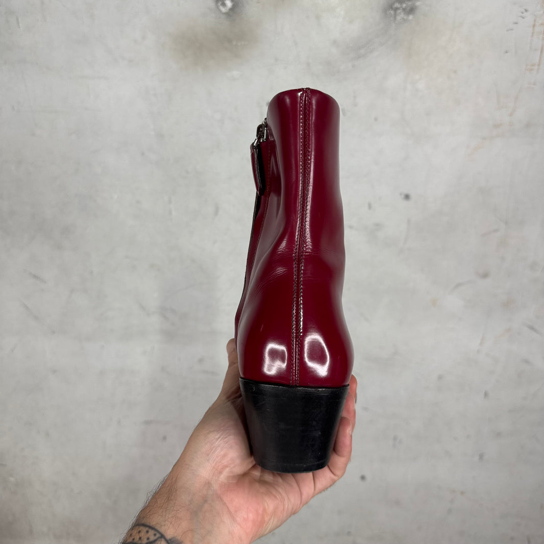 Calvin Klein 205W39NYC Maroon Patent Western Boots