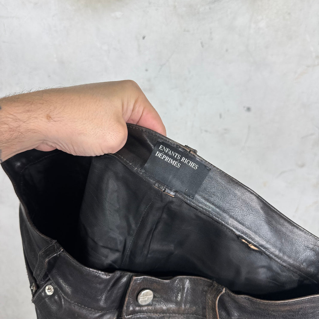 ERD Repaired Flared Leather Pants