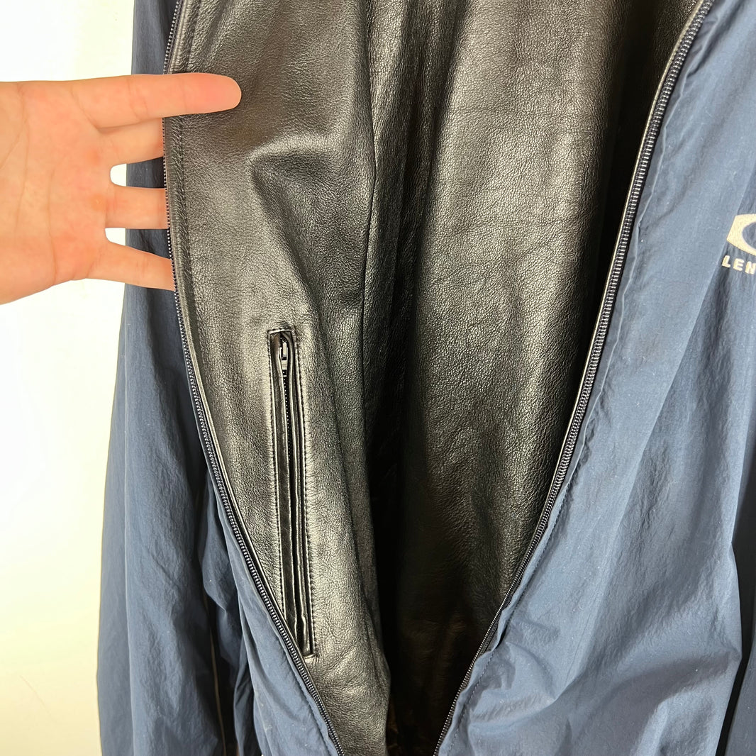 Balenciaga Loop Logo Leather Track Jacket