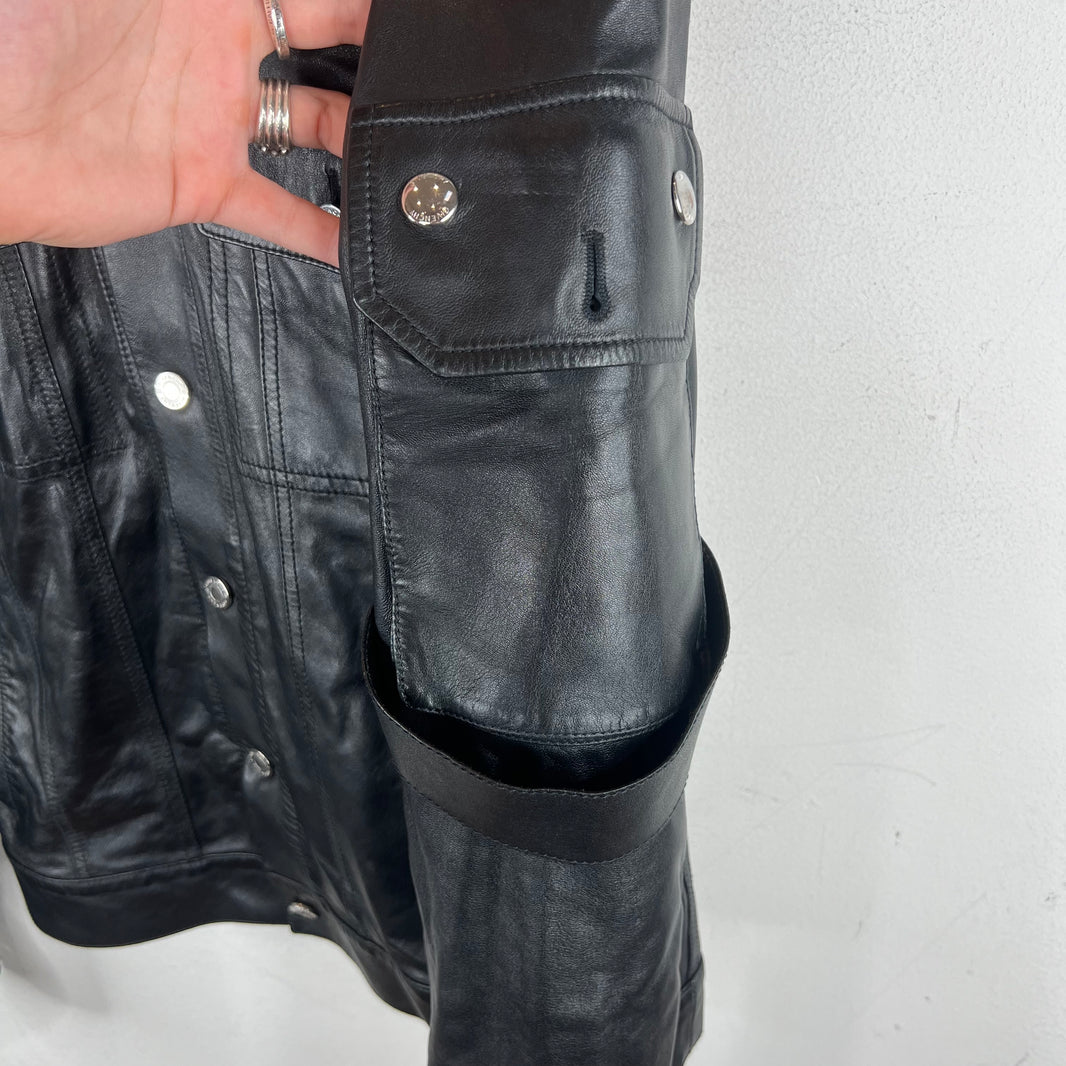 Givenchy Lambskin Strap Trucker Jacket