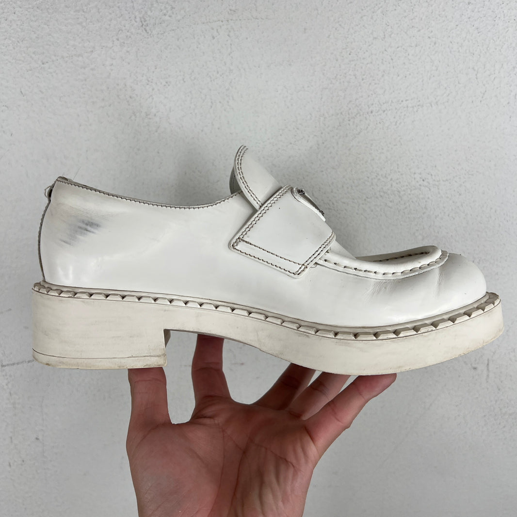 Prada White Loafers