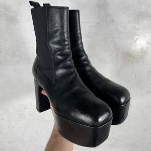 Rick Owens Leather Black Kiss Heels