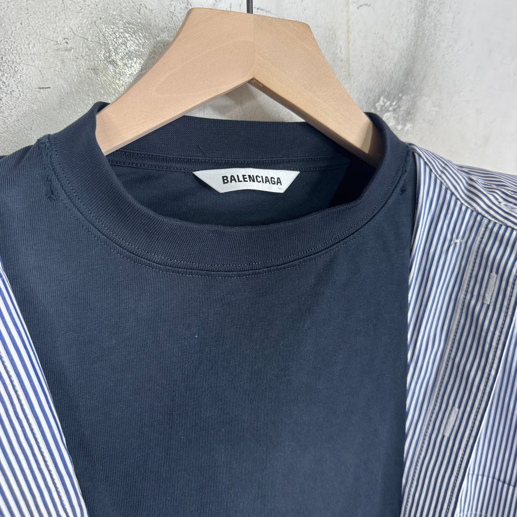 Balenciaga Striped Trompe Layered Shirt