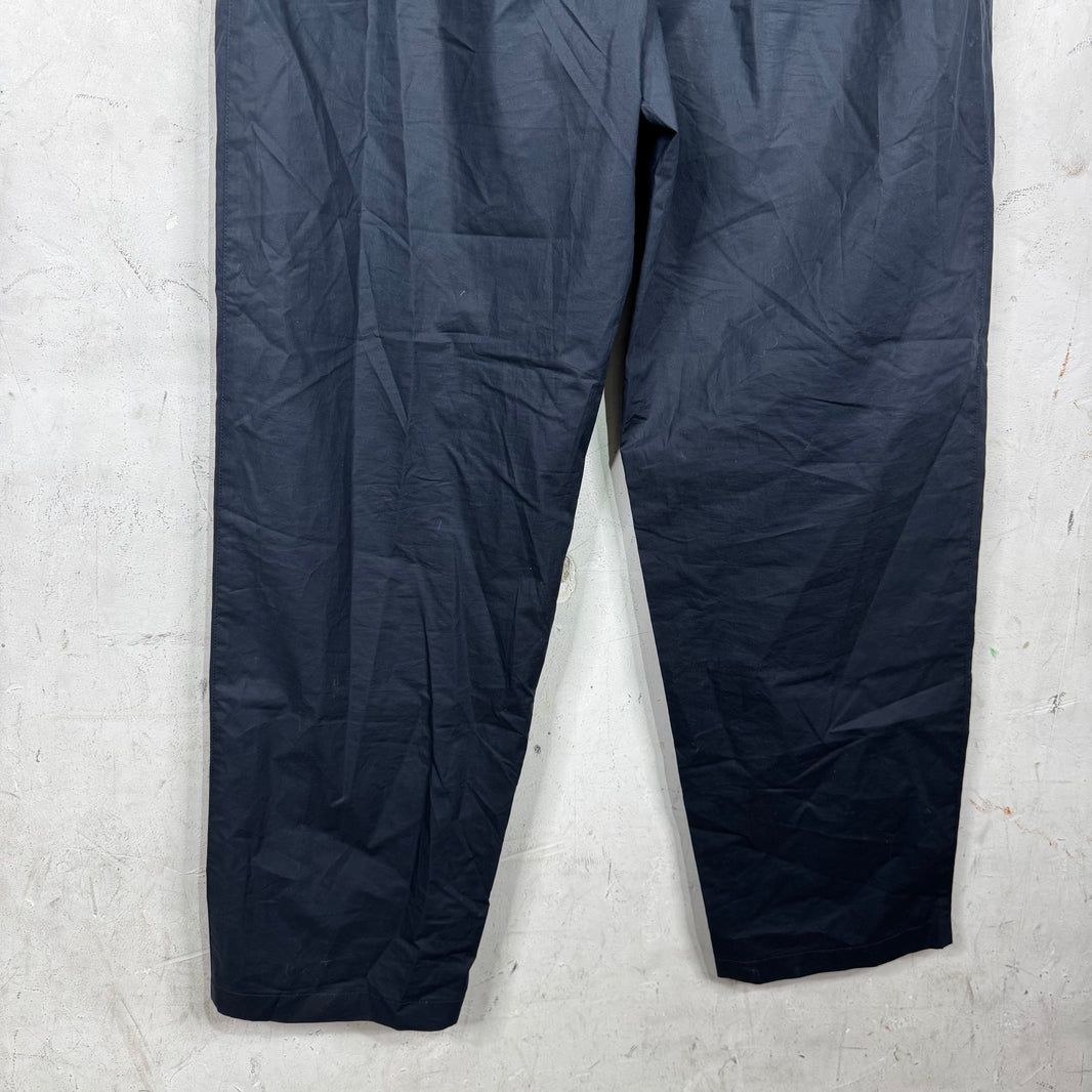 Jil Sander Elastic Waisted Loose Navy Pants