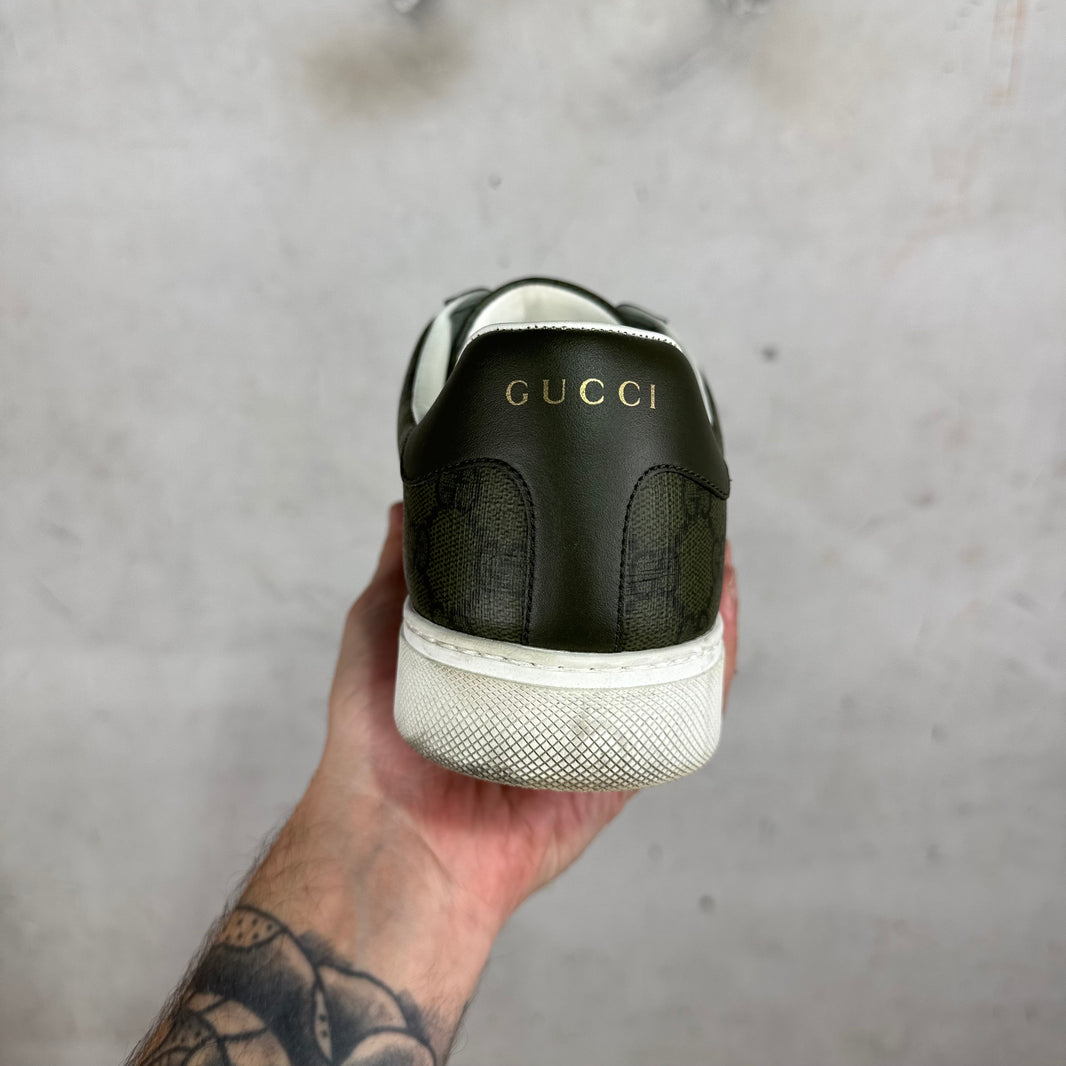 Gucci Olive Monogram Aces