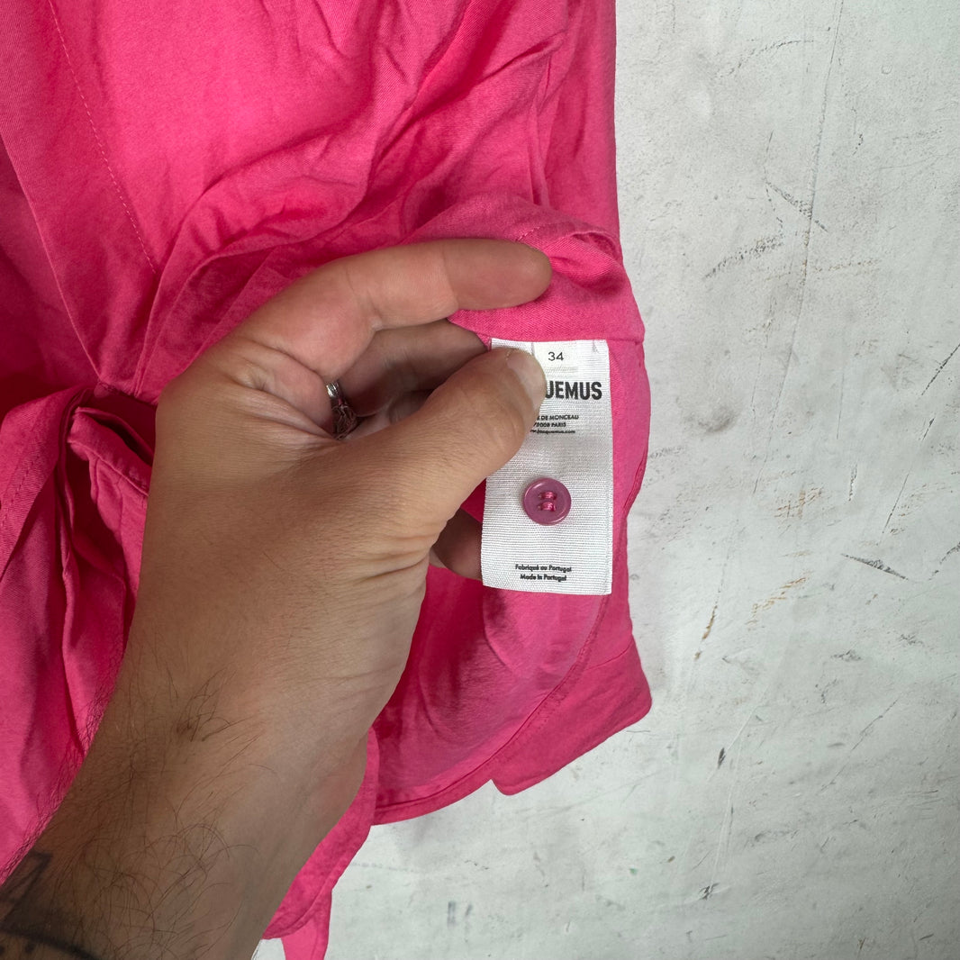 Jacquemus La Raphia Pink Chemise