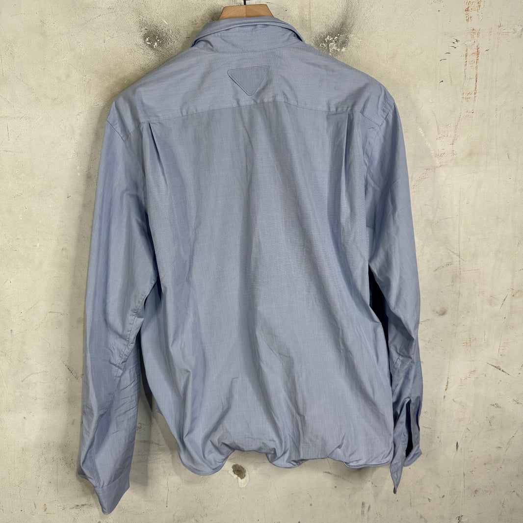 Prada Runway Light Blue Wired Shirt