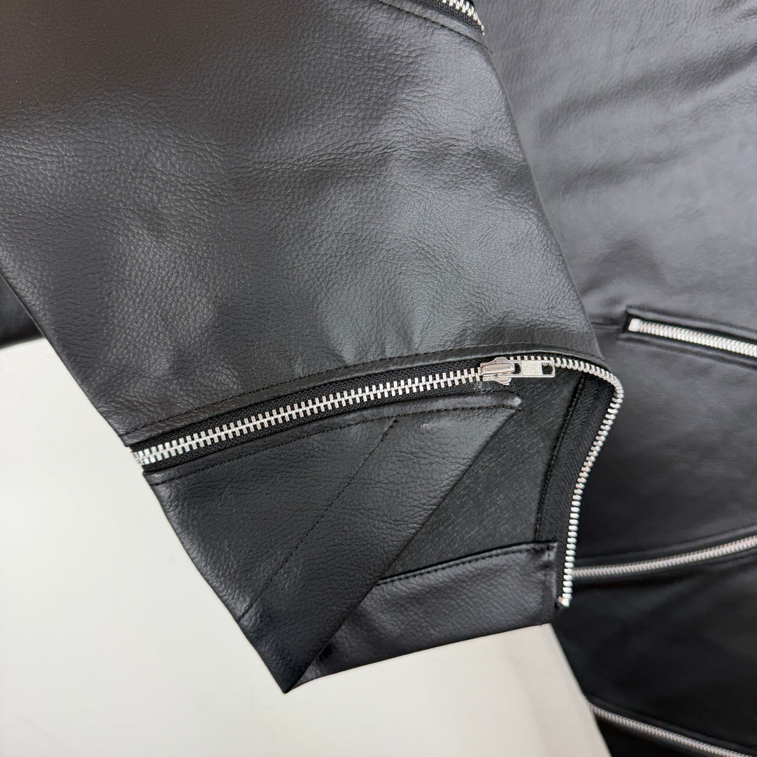 CDG Faux Leather Zip Pants