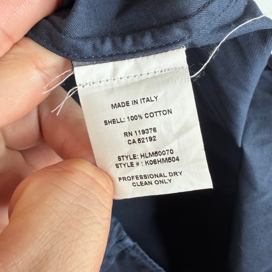 Helmut Lang Navy Bondage Button Up Shirt