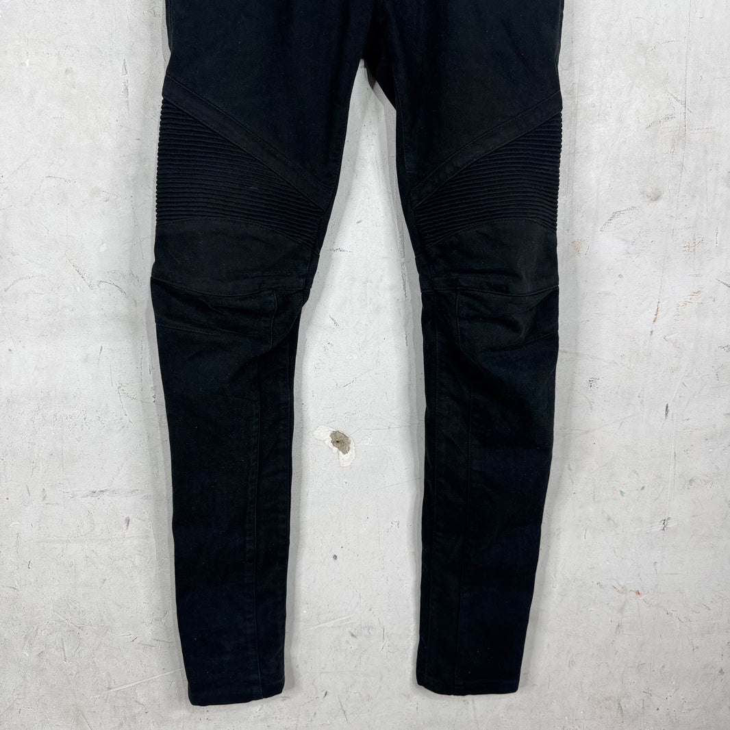 Balmain Black Biker Jeans
