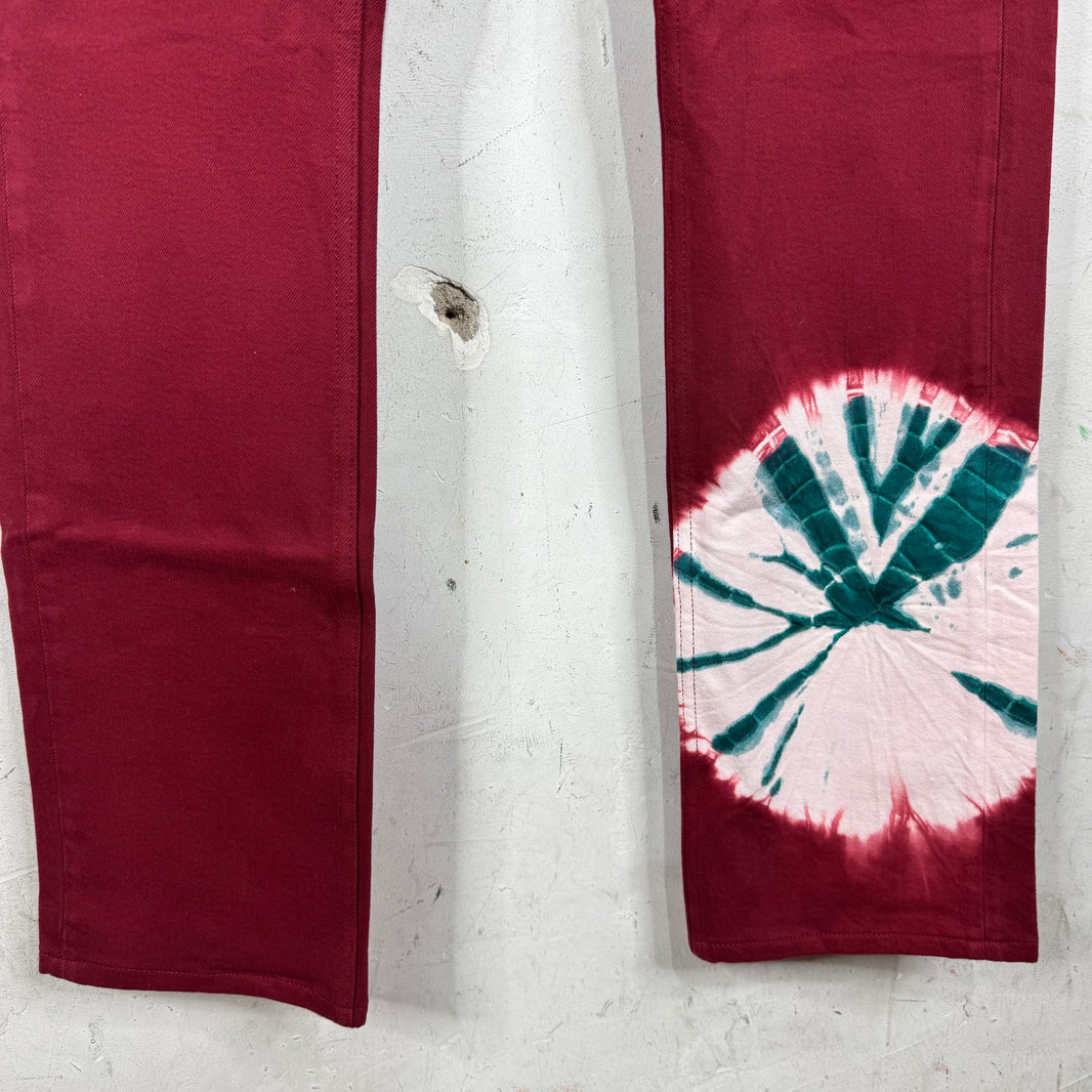 Calvin Klein 205W39NYC Red Tie-Dye Jeans