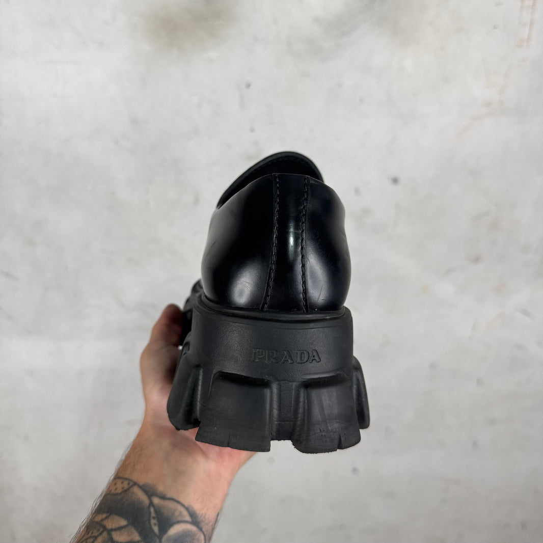 Prada Plaqued Monolith Loafers