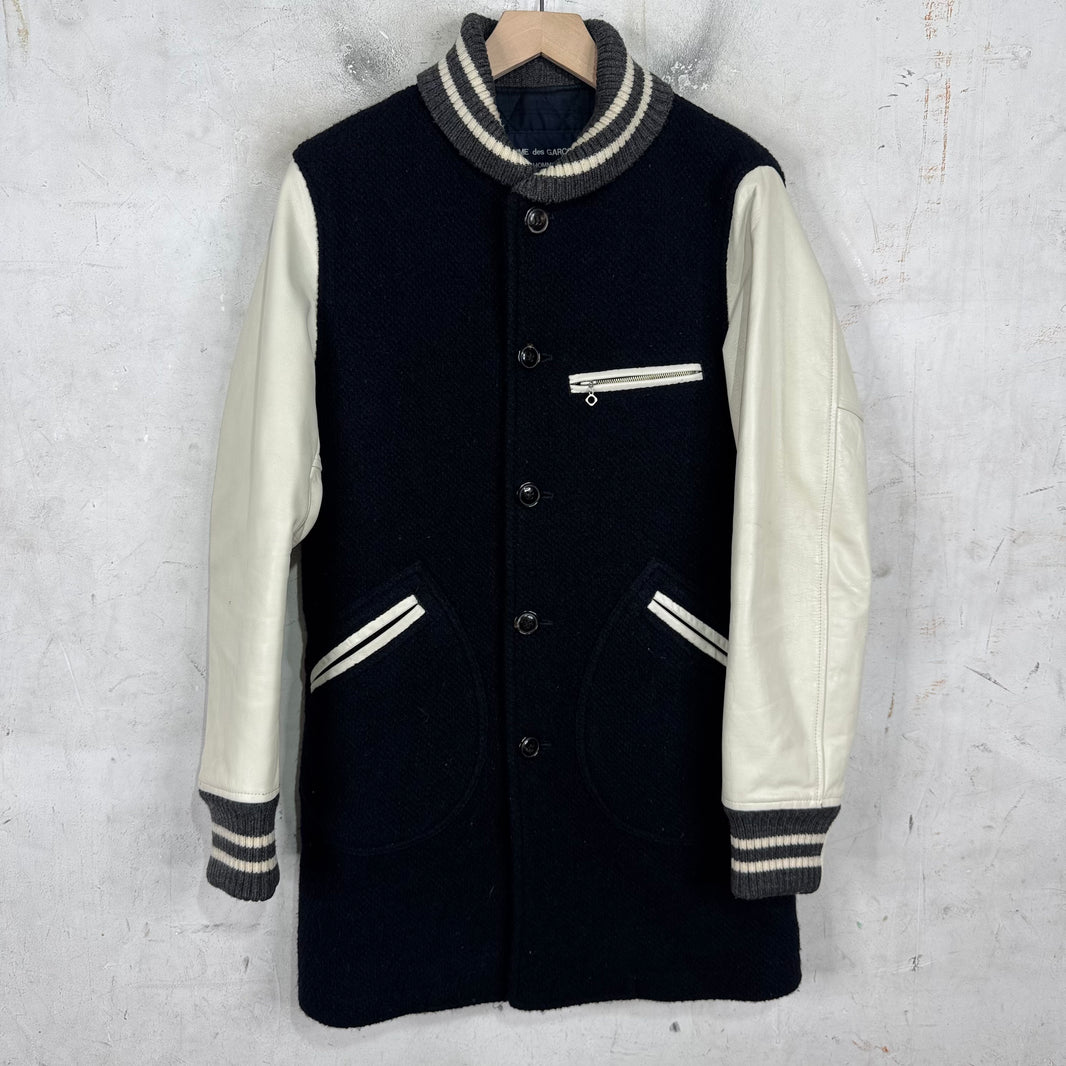 CDG Homme Long Varsity Wool Jacket