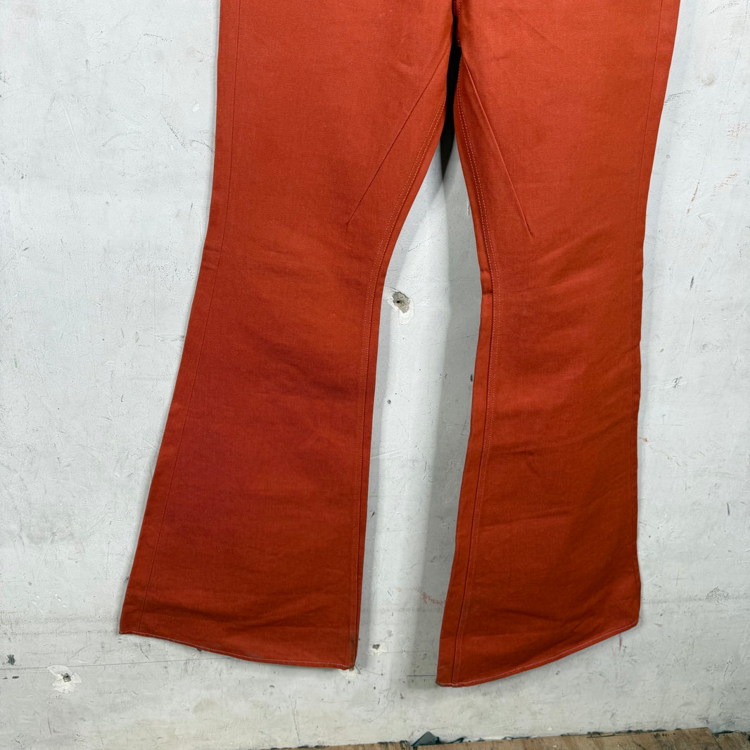 Rick Owens Orange Selvedge Bolan Bootcuts