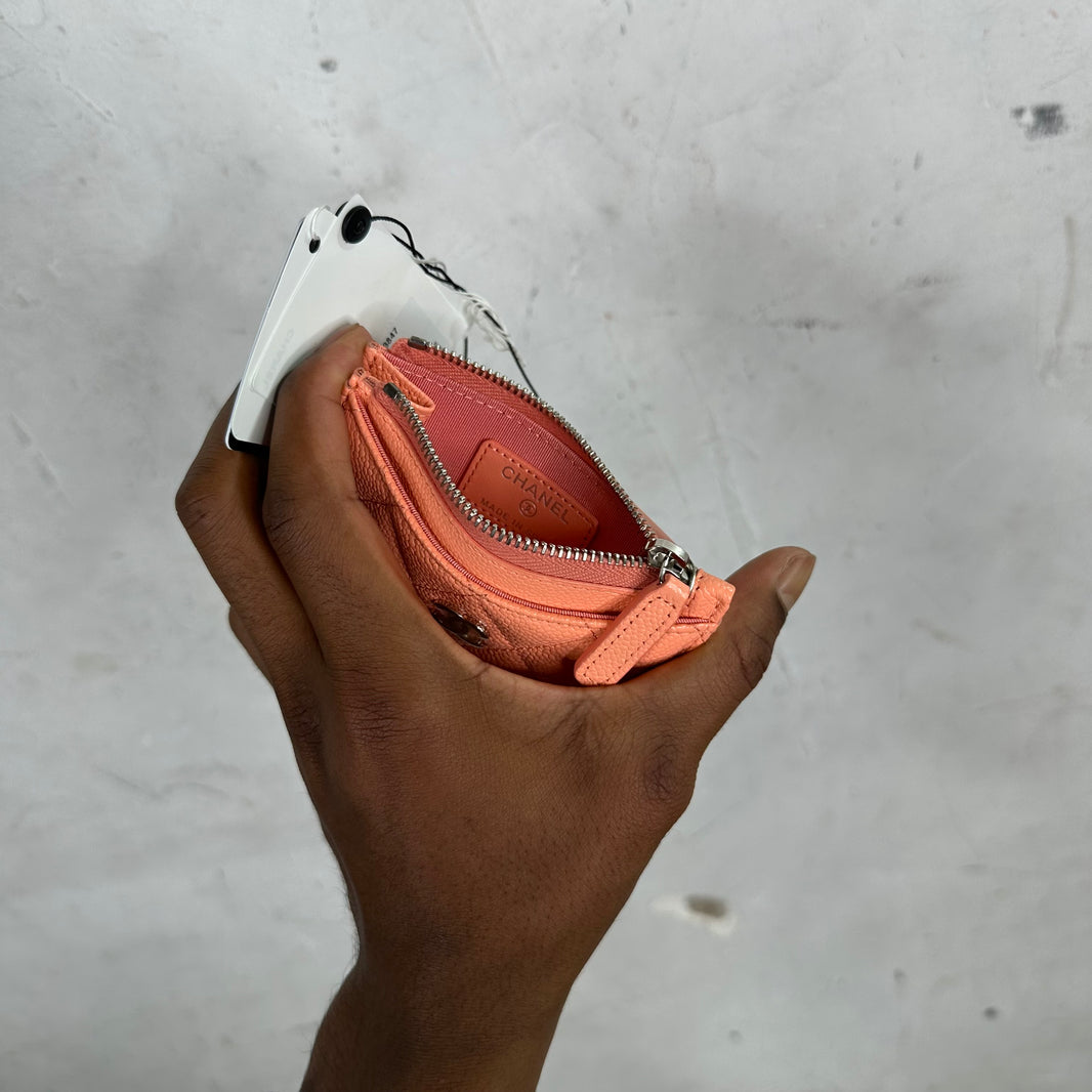 Chanel Pink Zip Cardholder