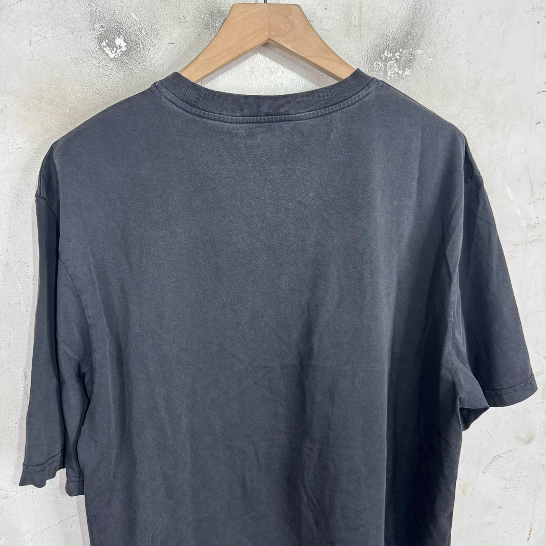 Martine Rose Black Upside Down Logo T-Shirt