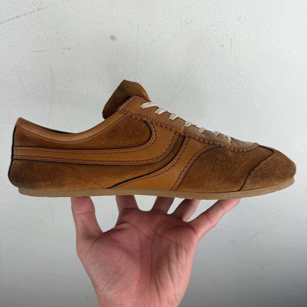 Dries Van Noten Brown Leather Driver Sneakers