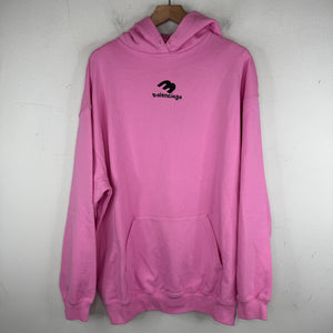 Balenciaga Pink Drawn 3B Logo Hoodie