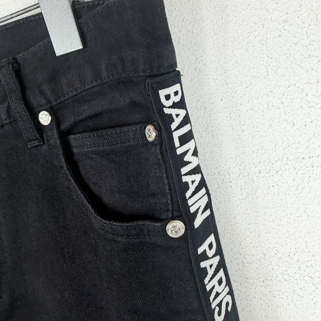 Balmain Side Logo Slim Jeans