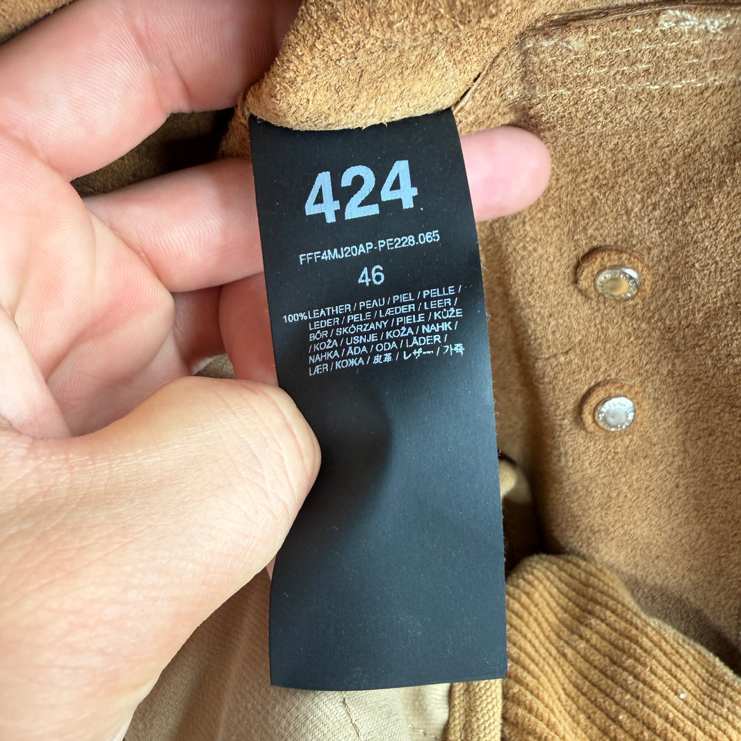 424 Leather Work Chore Jacket