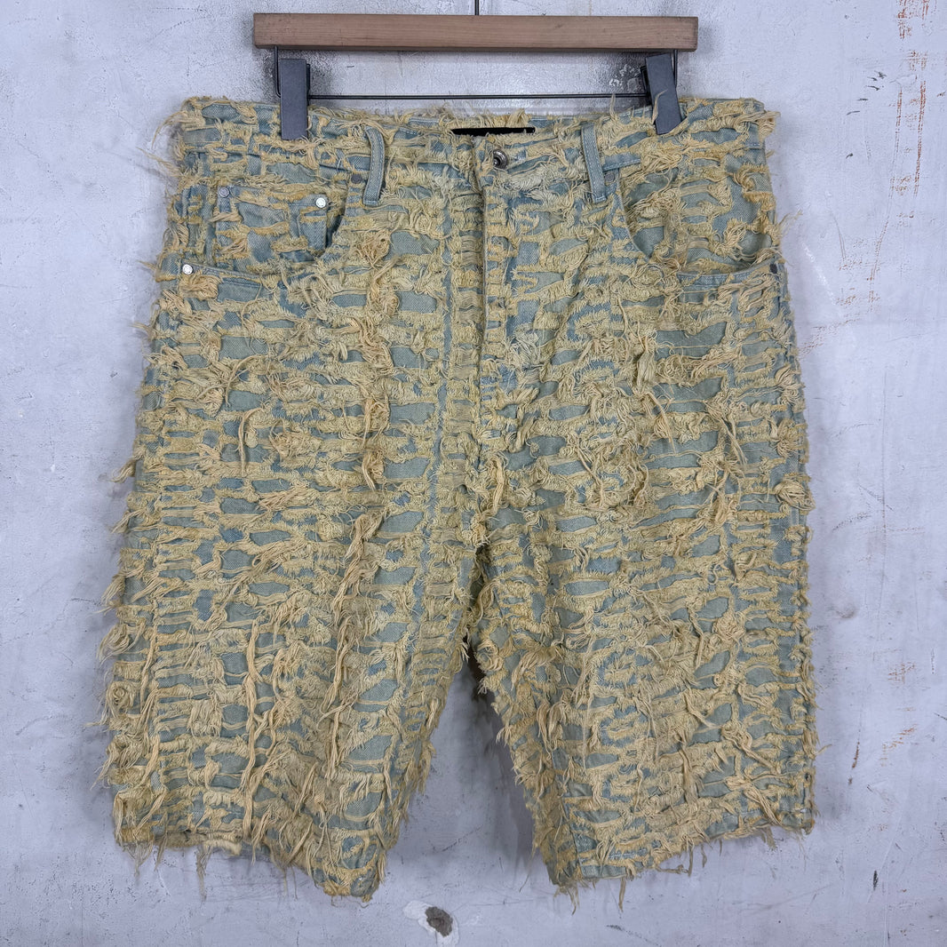 Who Decides War Boro Denim Shorts