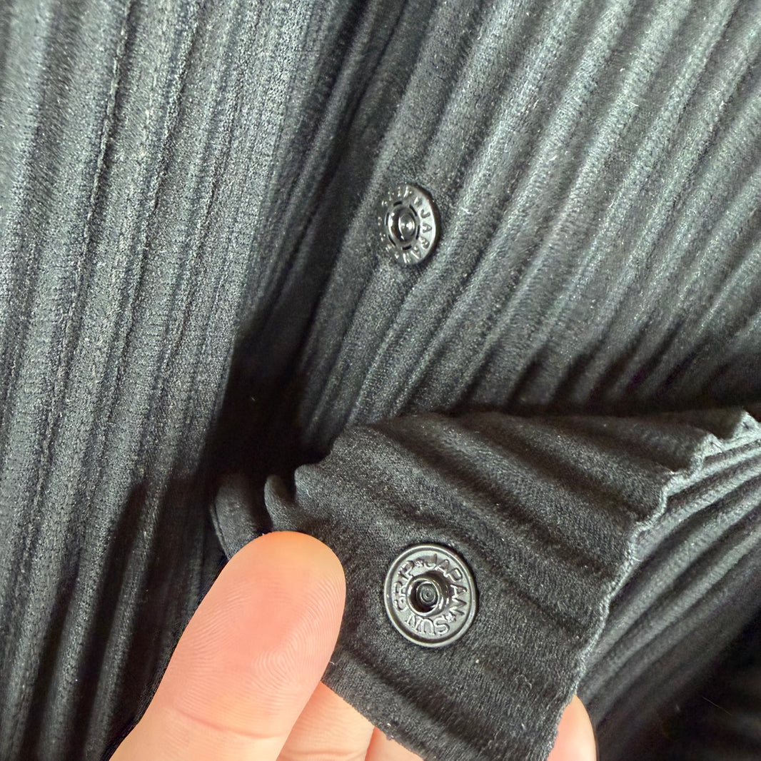 Issey Miyake Plisse Cargo Zip Shirt