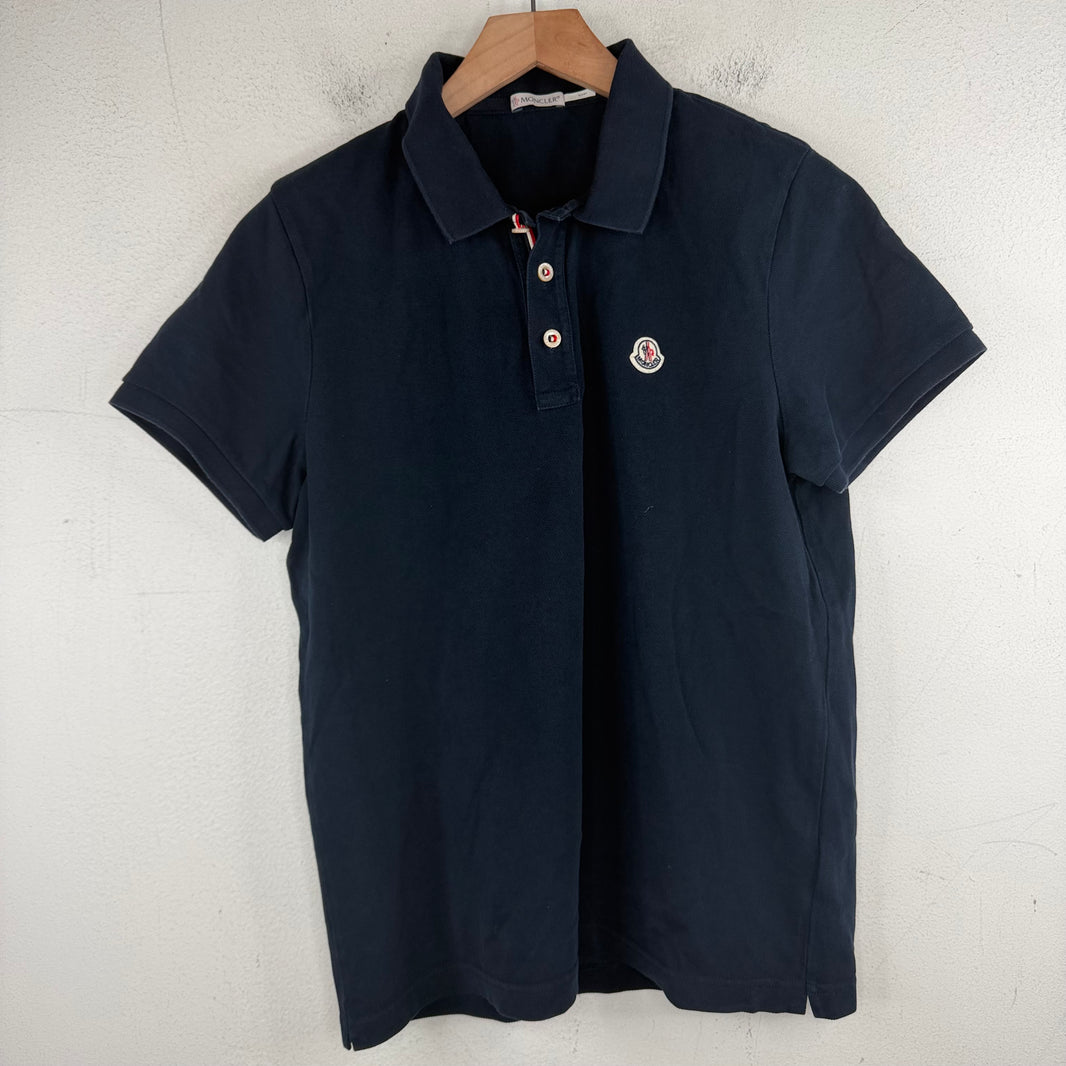 Moncler Navy Logo Polo Shirt
