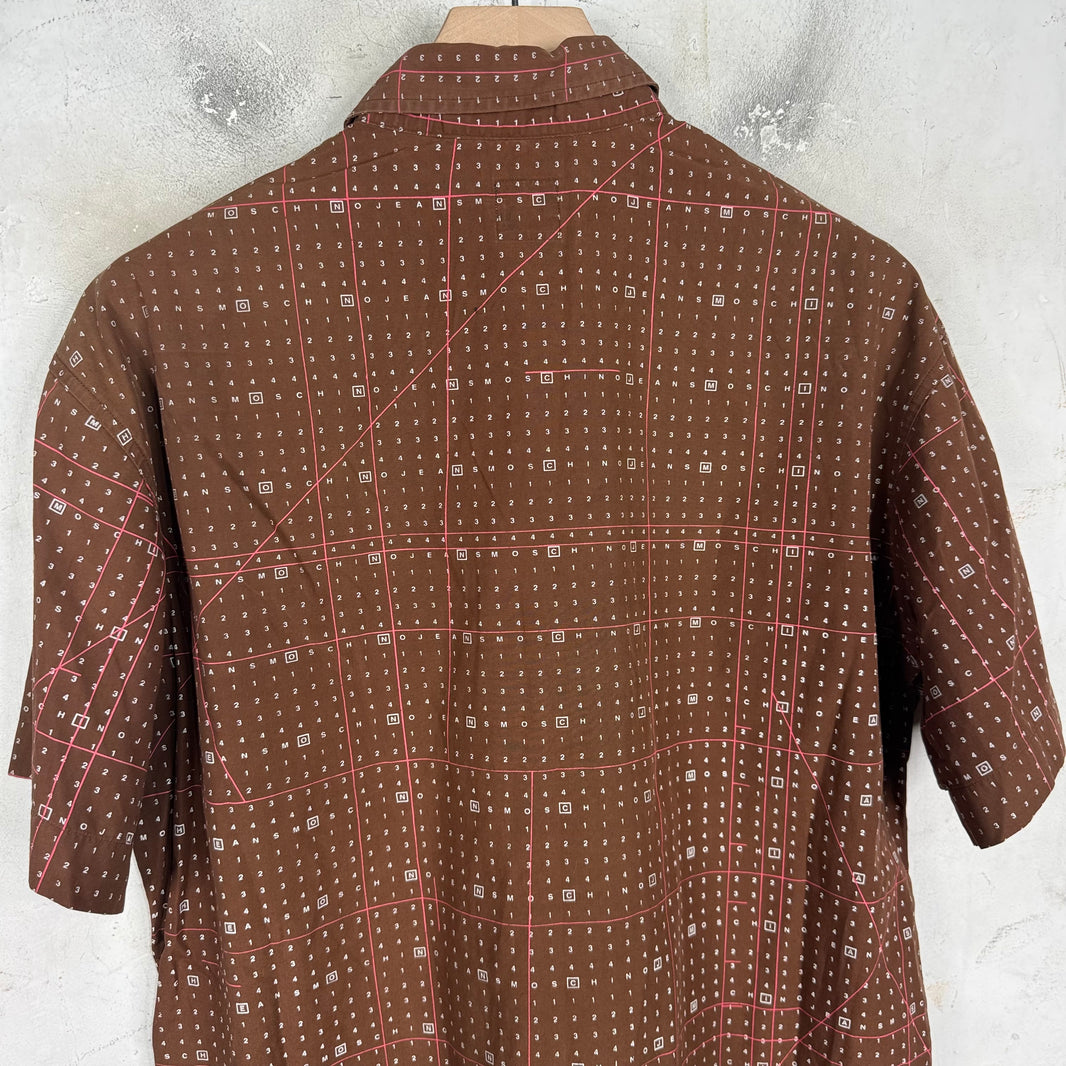 Moschino Brown Crossword S/S Shirt