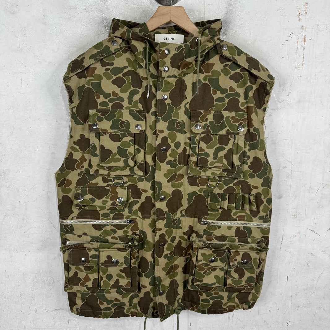 Celine Duck Camo Cargo Vest