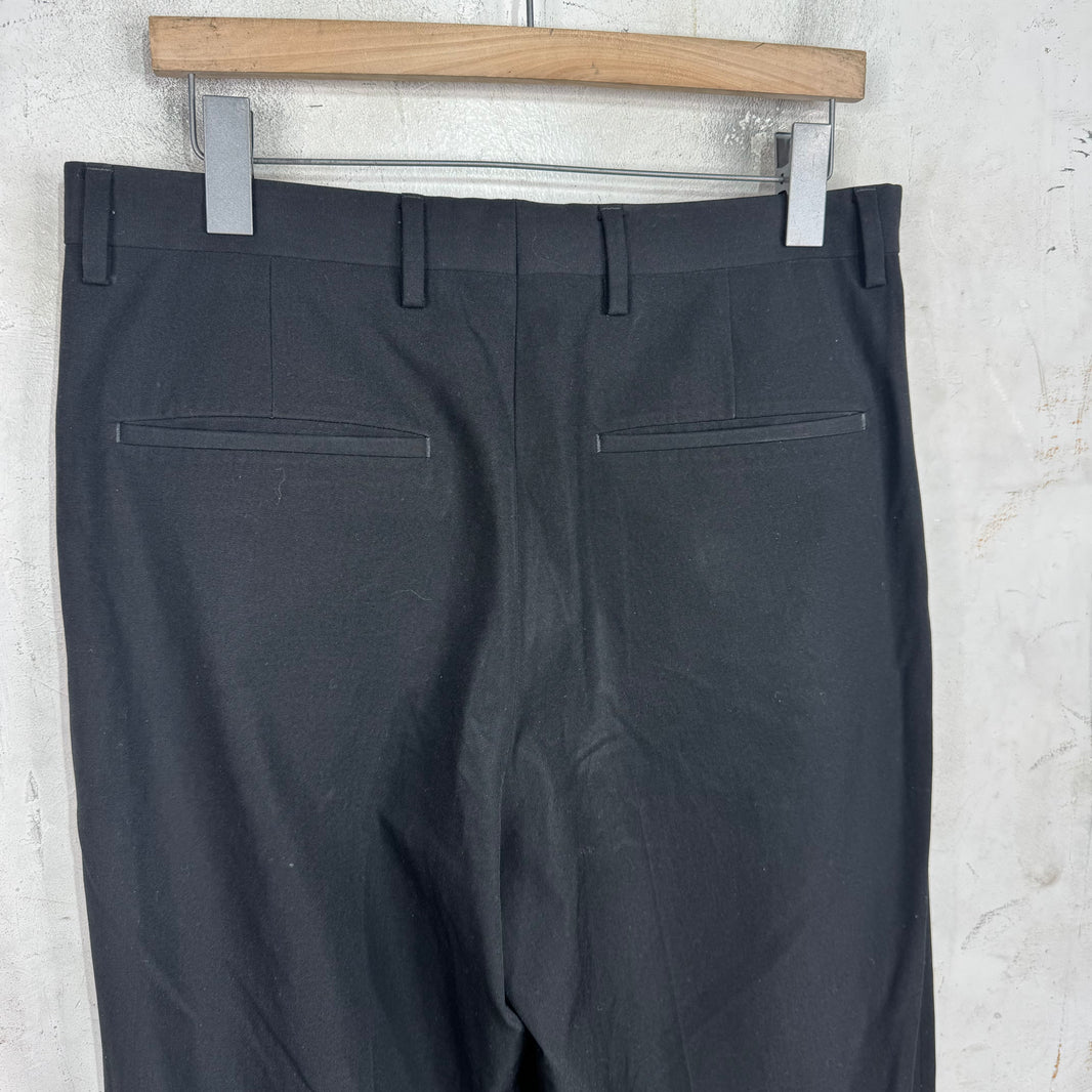 Dries Van Noten Black Wool Blend Trousers