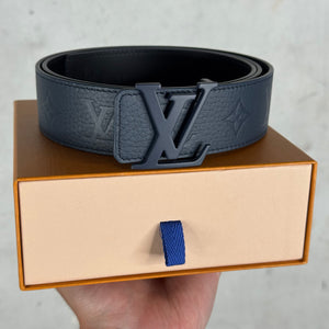 Louis Vuitton Monogram Navy Leather Belt