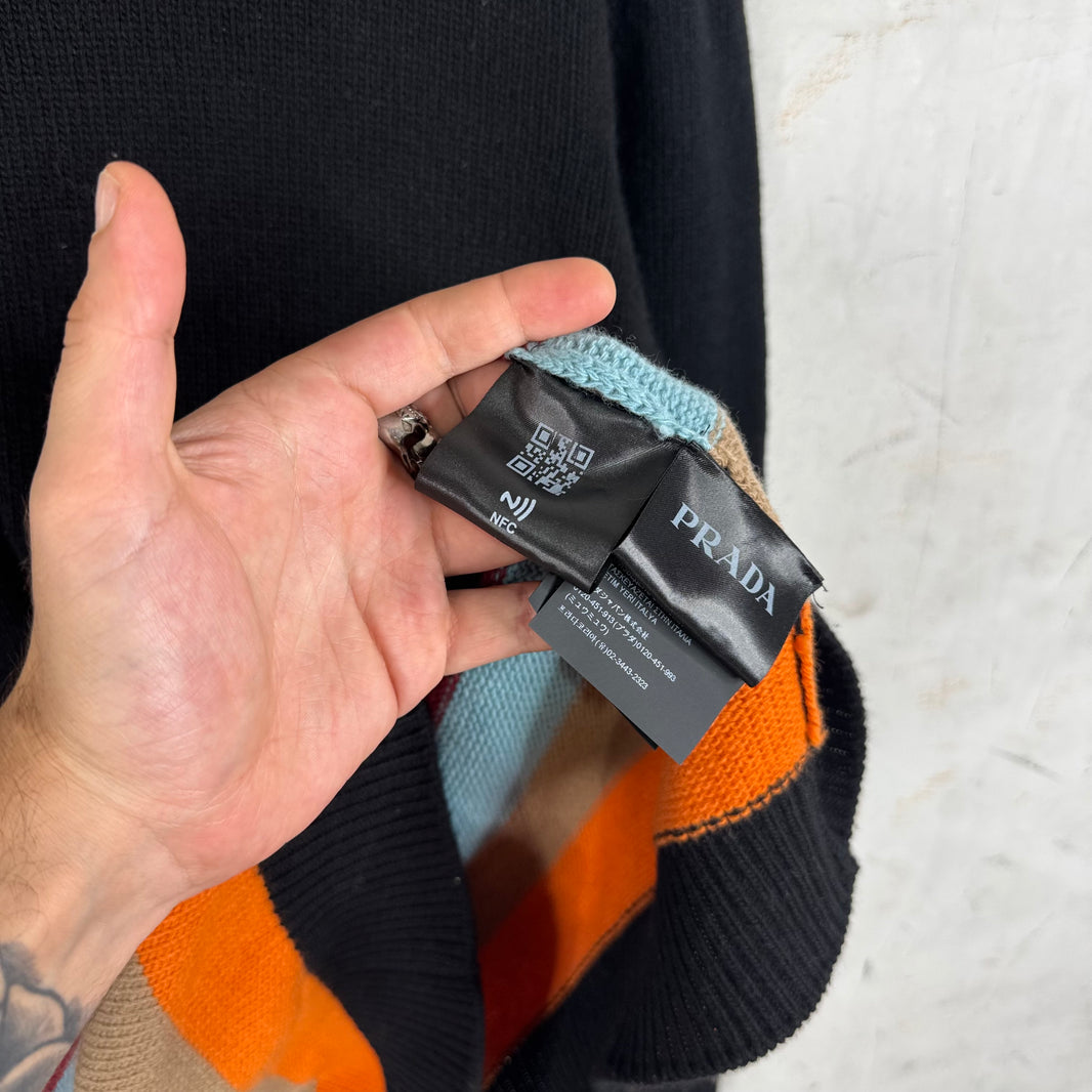 Prada 22' Raf Striped Wool Sweater
