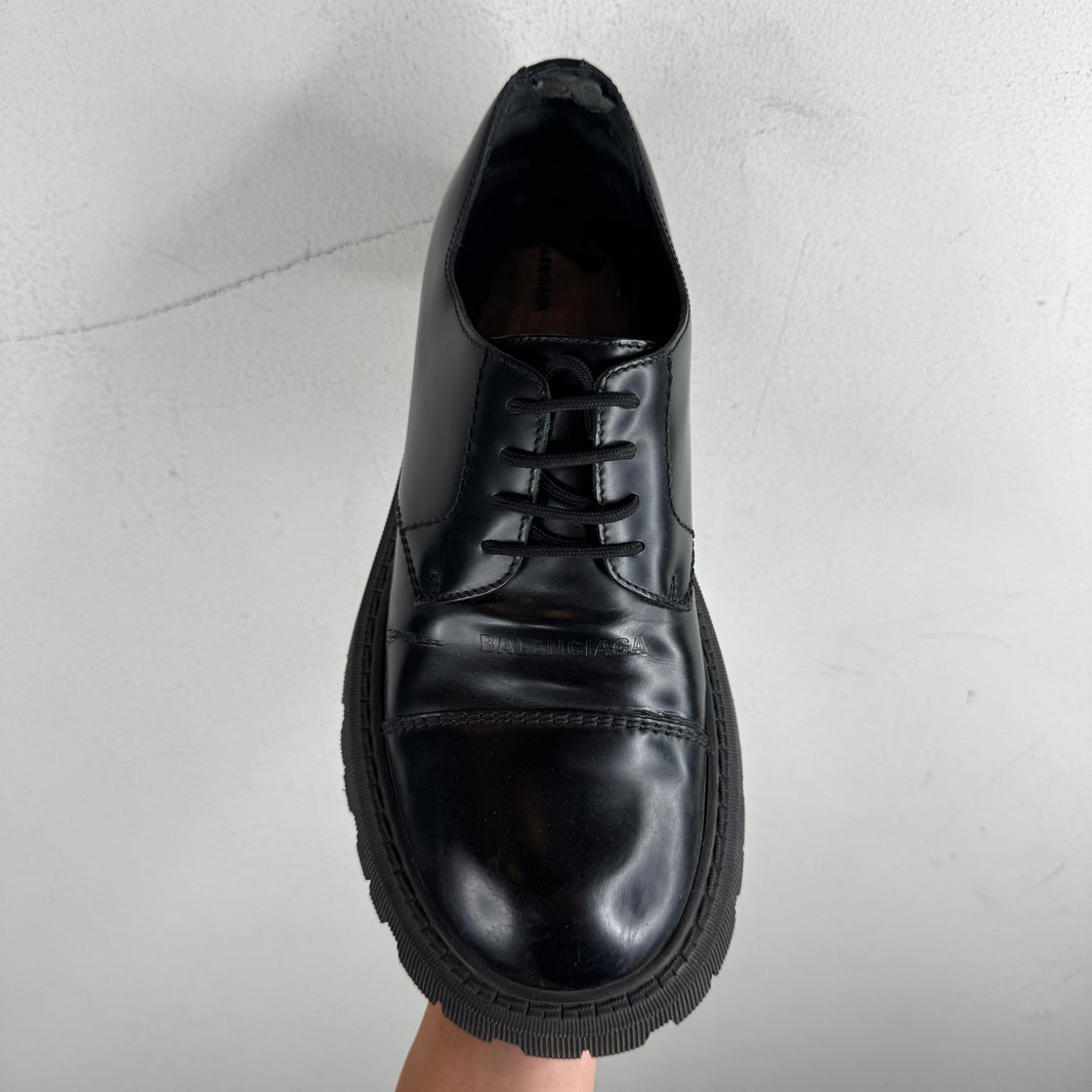 Balenciaga Black Tractor Derbies