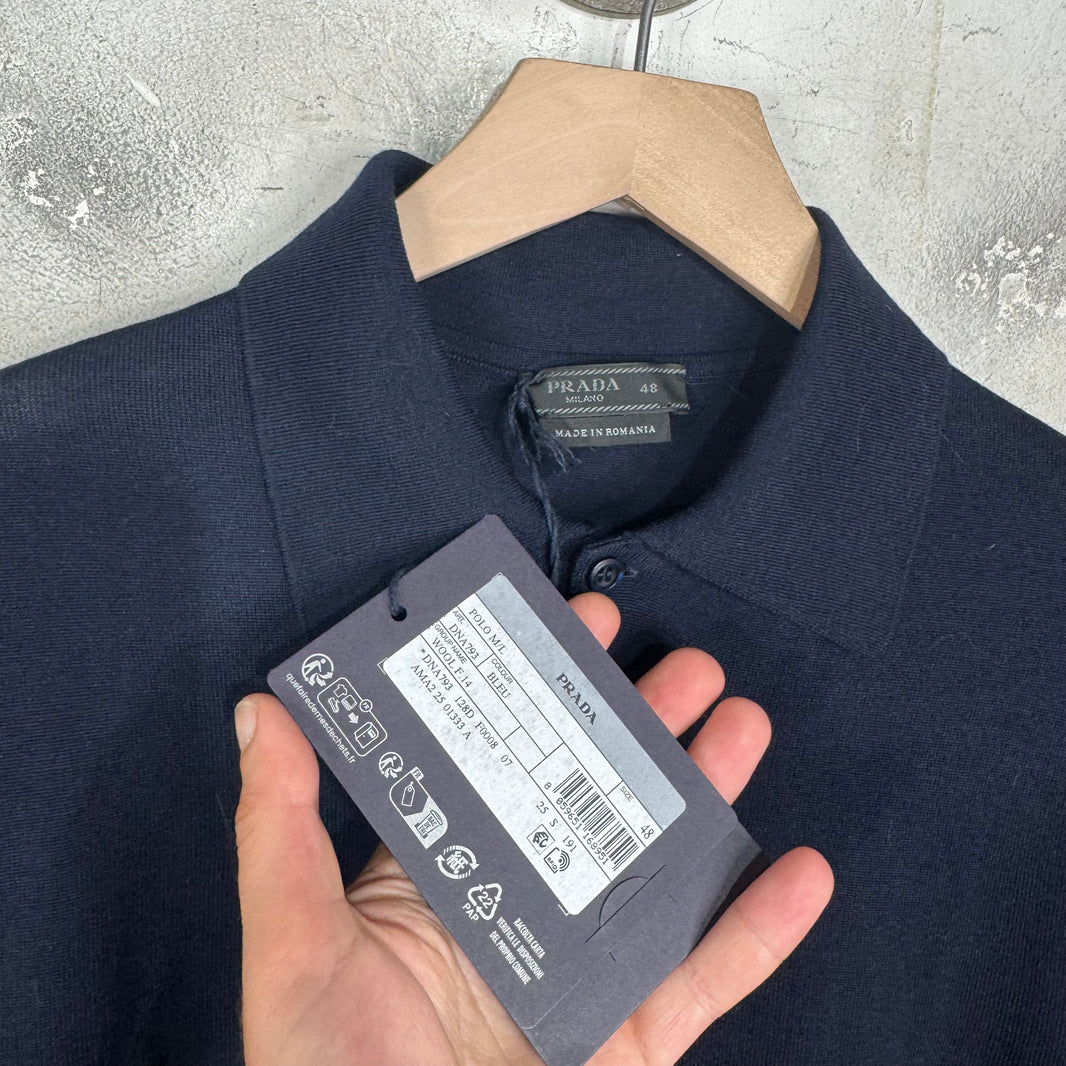 Prada Wool Rugby Polo Sweater