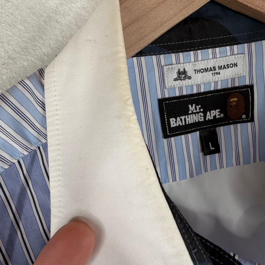 Bape Thomas Mason Patchwork L/S Shirt