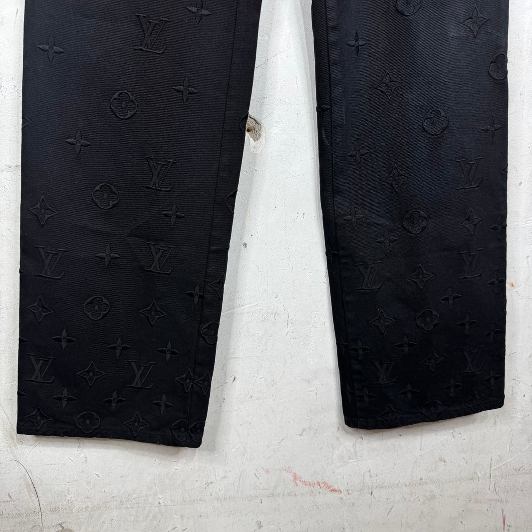 Louis Vuitton Red Gradient Monogram Jeans