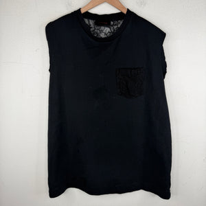 Simone Rocha Hybrid Mesh Lace Sleeveless T-Shirt