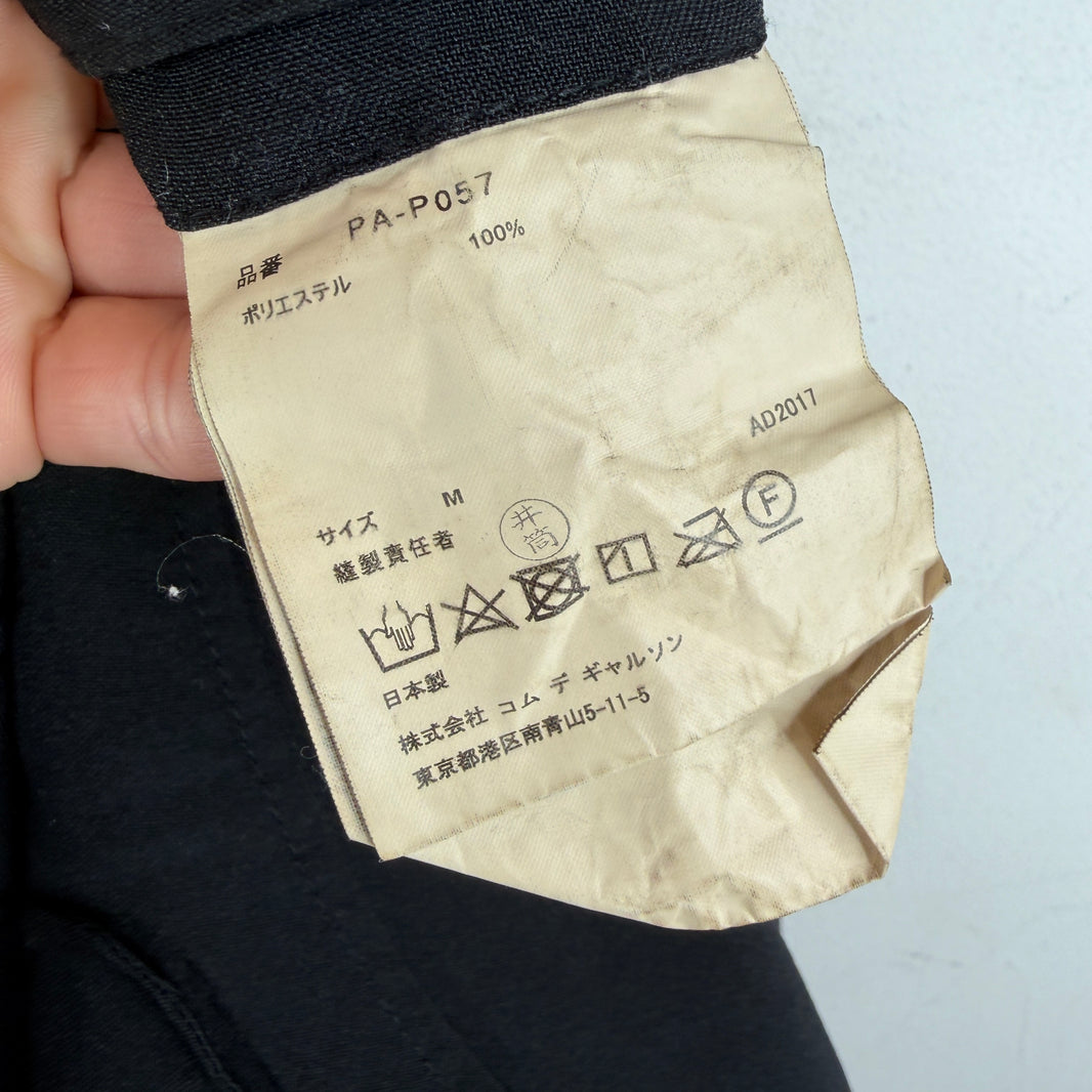 CDG Black Side Patch Paneled Trousers