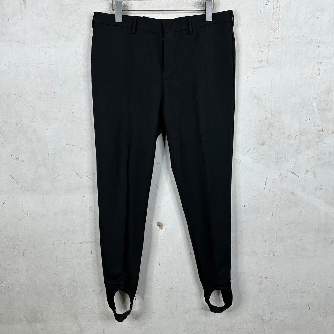 Prada Wool Mix Black Stirrup Trousers