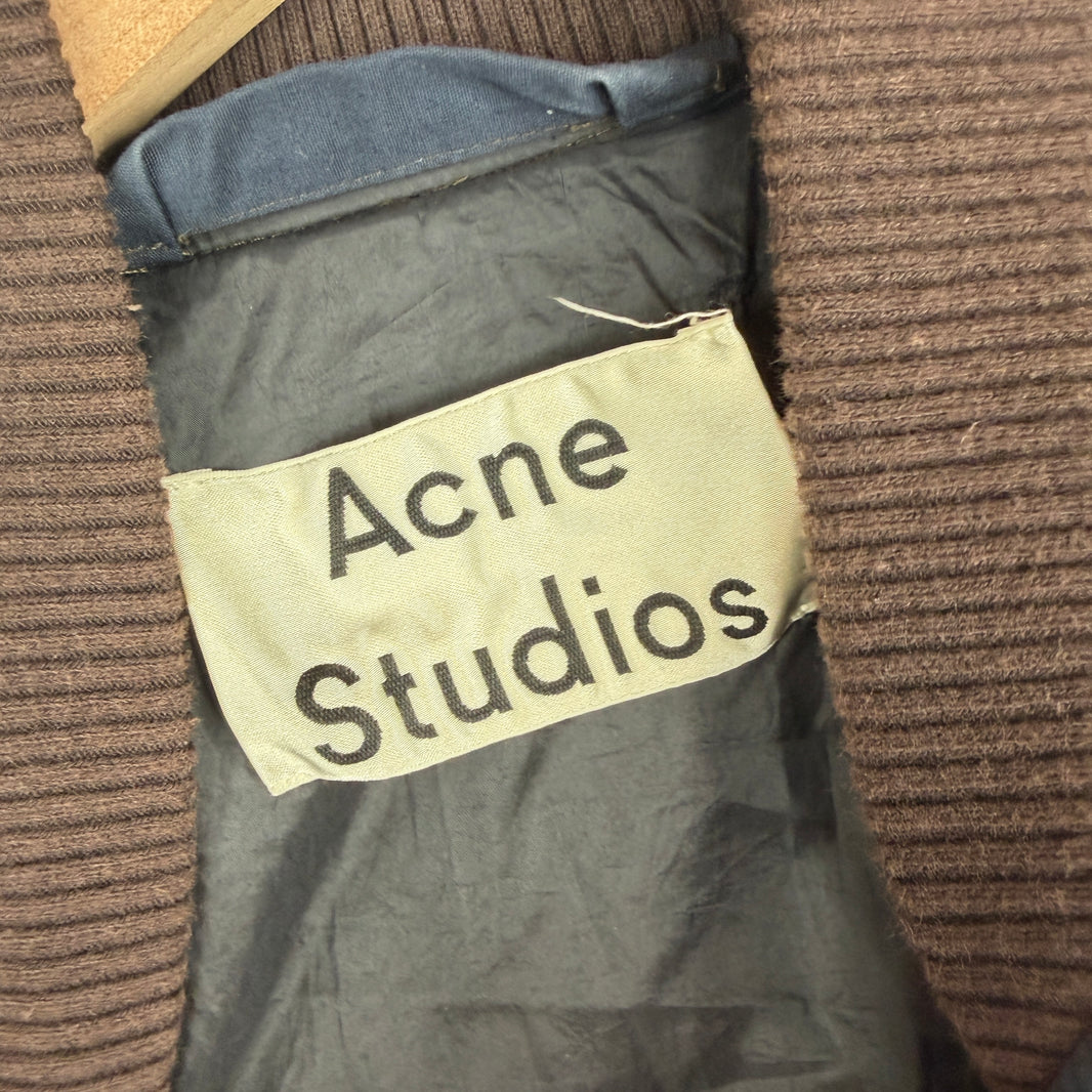 Acne Studios Navy Quilted Bomber Jacket