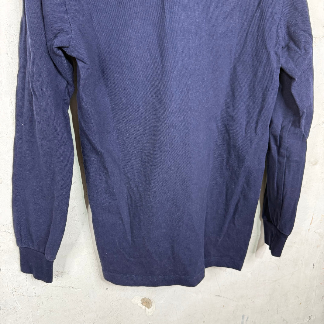 Ralph Lauren Navy White Big Horse L/S Polo