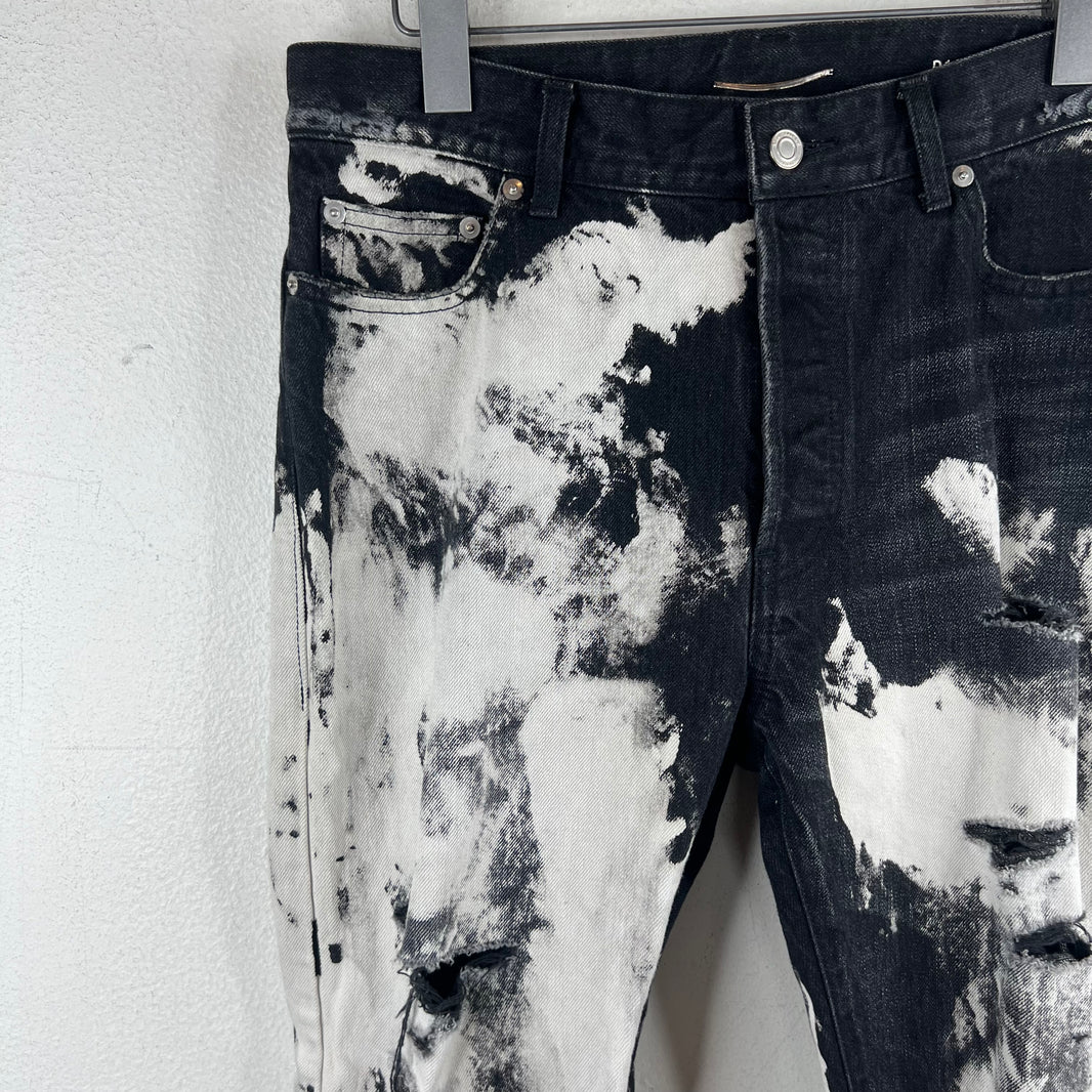 Saint Laurent D13 Bleach Crash Jeans