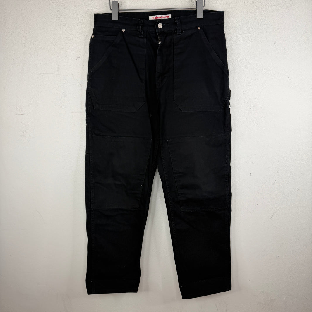 Richardson Black Double Knee Paneled Carpenter Pants