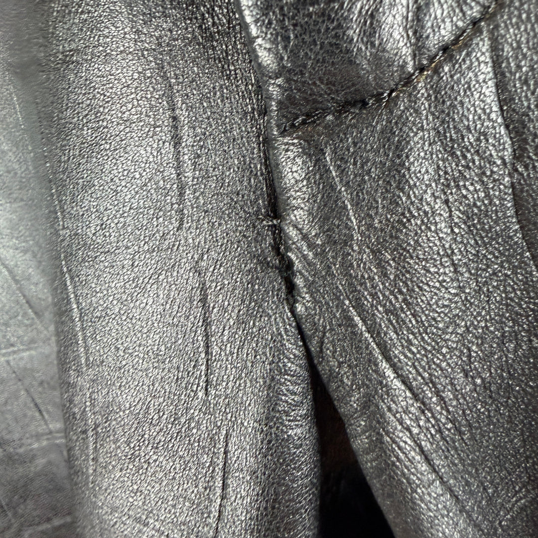 Ernest Baker Lambskin Leather Flared Pants