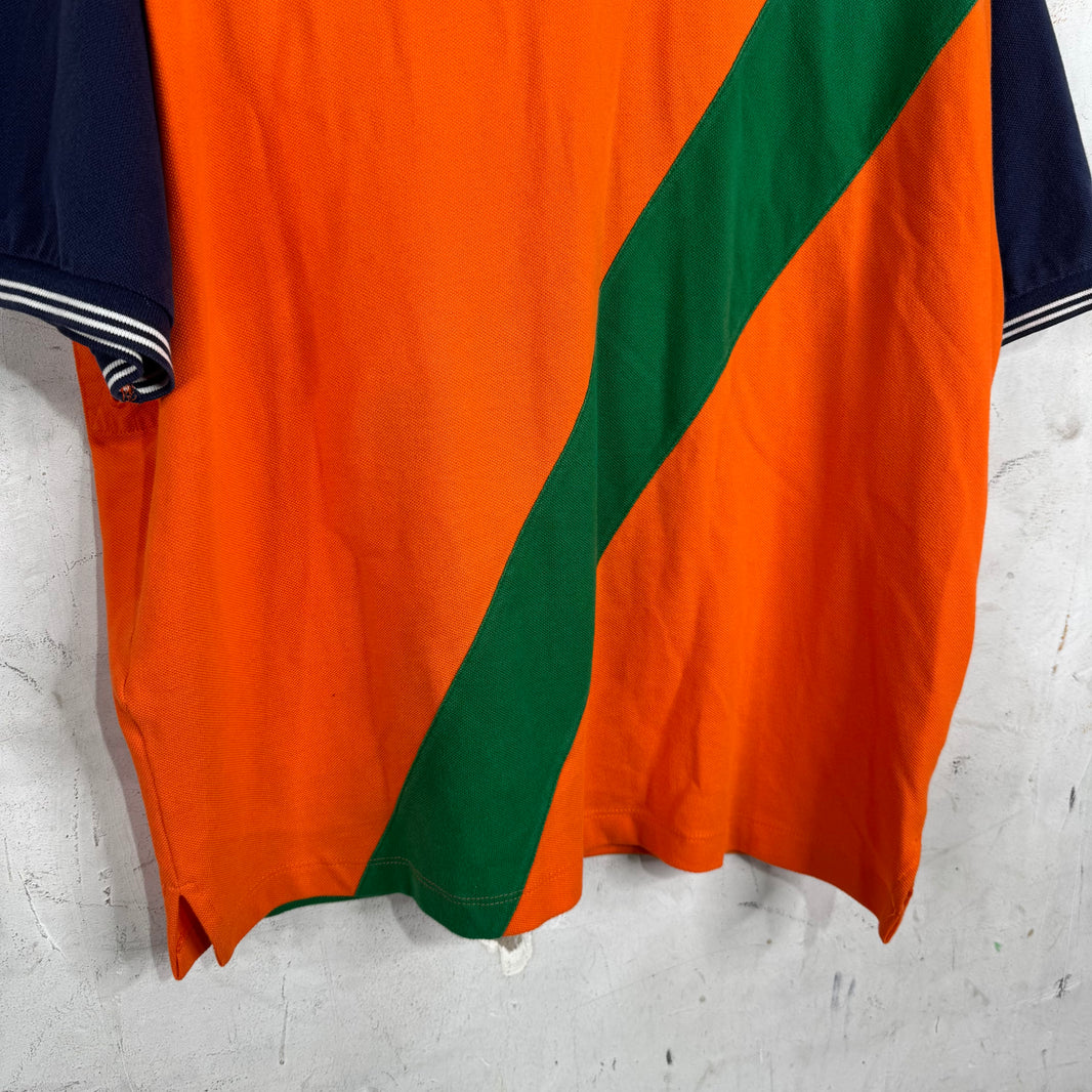 Ralph Lauren Orange/Green Horse Patched #3 Polo