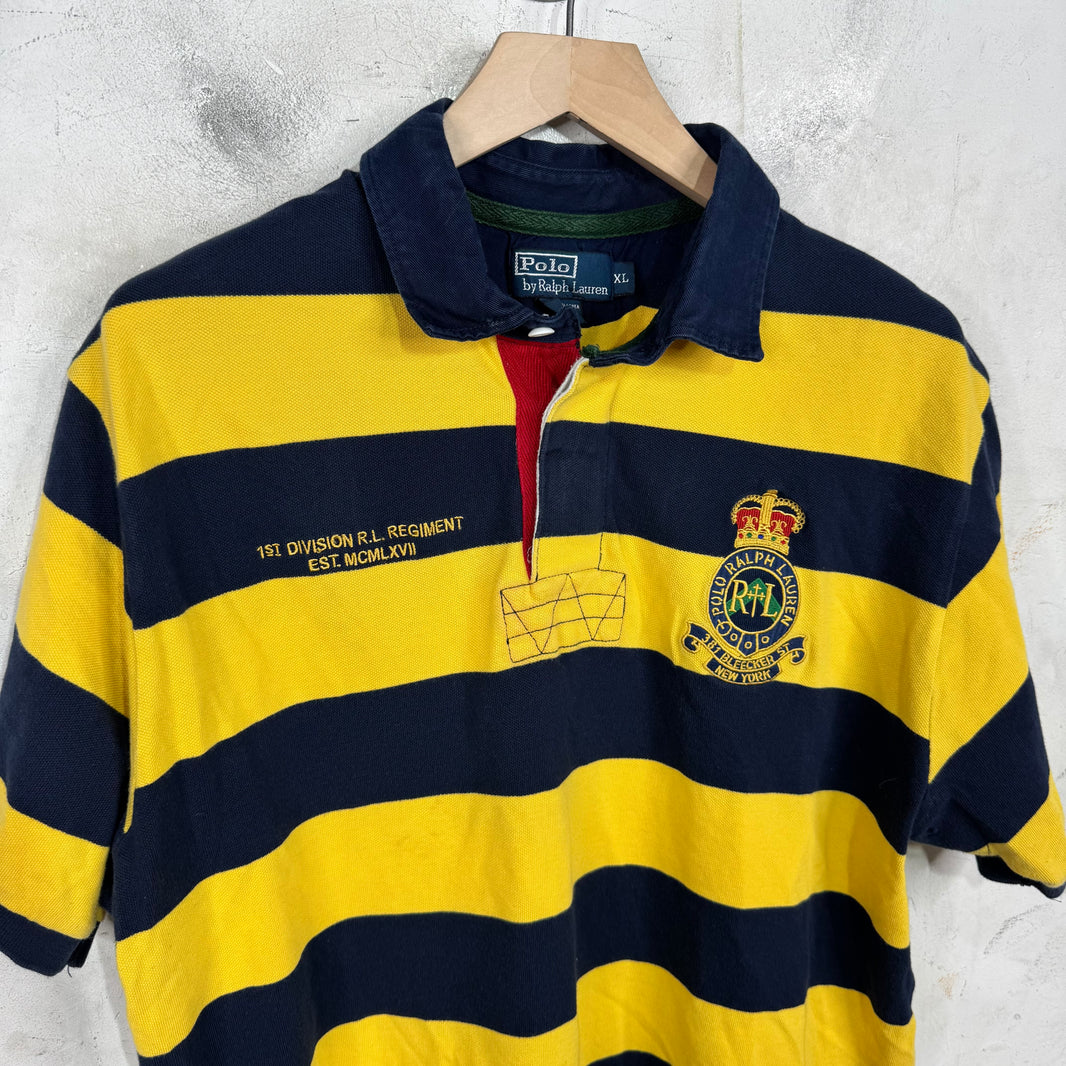 Ralph Lauren Navy/Yellow Crest Polo