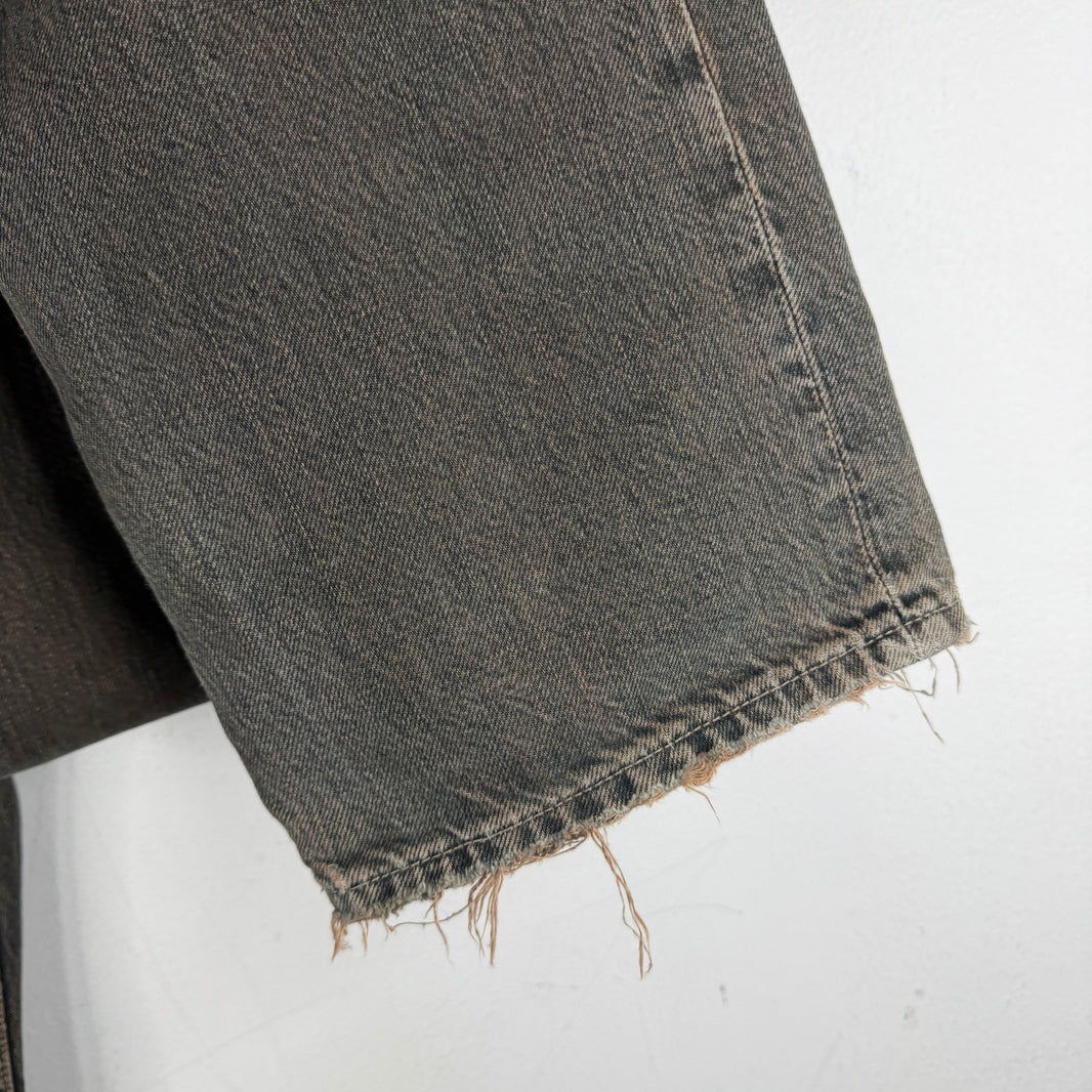 Rick Owens Brown Slab Denim Jeans