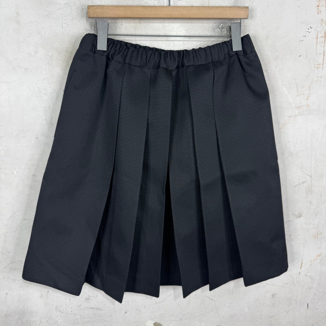 CDG Pleated Woven Poly Skirt